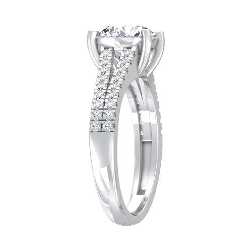 1 1/3 Carat - 3 1/3 Carat Round Shape Lab Grown Diamond Solitaire Engagement Ring | 10K, 14K Solid Yellow or White Gold Wedding Engagement Ring | D-F Color and VS Clarity4