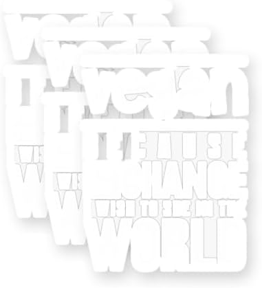 Vegan Vegetarian Vegan Vinyl Stickers 3 Pack 3 Inch image 5