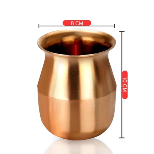 Image of Pure Bronze Lota for Pooja with Traditional Kalash Design for Daily Worship Rituals and Prayers Ideal for Home Mandir Temple Use 400 Ml Capacity Authentic Finish for Spiritual and Festive Ceremonies