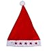 Produktbild LoveLetter Weihnachtsmütze Lustige Nikolausmütze Plüsch-Kunstpelz Weihnachtsmütze rot für Kinder/Erwachsene mit Licht LED Sternchen Leuchtend, Geschenk-Idee, Weihnachts-Accessoire