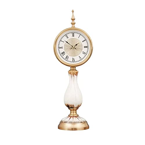 Reloj de sobremesa de cerámica retro y adornos de reloj de mesa de estilo americano 3