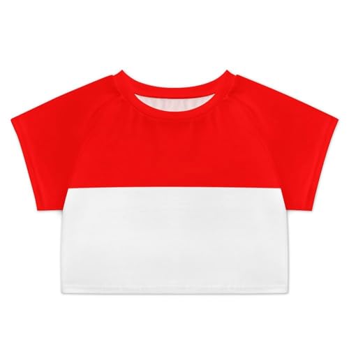 Palestine Flag Summer Crop Tops for Women Basic Tight Short Sleeve for Teen Girls3