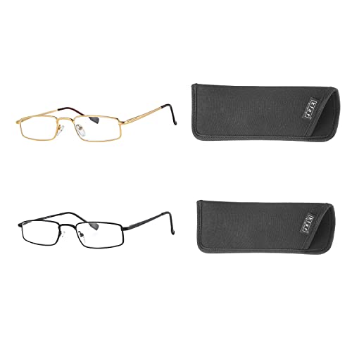 Image of Full Rim Rectangle Reading Glasses For Men and Women Anti reflection Scratch resistant reading glasses Powers from +0.75 to +3.50 k-2011