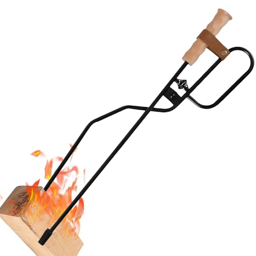 Pince à Feu Pour PoêLes à Bois, Pince à CheminéE De 20 Pouces Longue CheminéE Foyer, Pince à Bois De Chauffage Robuste pour Foyer Poker Feu De Camp...