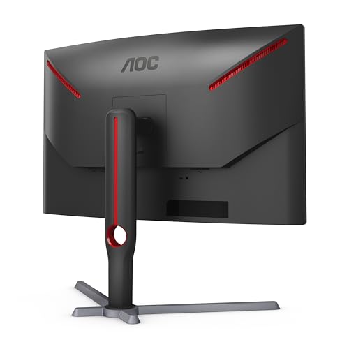 Image of AOC CQ27G3Z 27 inch Curved Gaming Monitor, QHD 2K 2560x1440, 1000R VA, 240Hz 0.5ms, FreeSync Premium, Height Adjustable Stand, Xbox PS5 Switch, 3-Year Zero-Bright-dot,Black