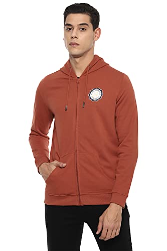 Image of Van Heusen Cotton Blend Men Hooded Sweatshirt