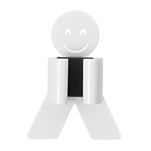 jackyee Smiley Strong Seamless Sticker Mop Clip Hook - White Smile face Strong