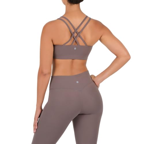 Image of YITTY Active Women's Ultraluxe Strappy Medium Impact Bra, Athleisure, 4-Way-Stretch