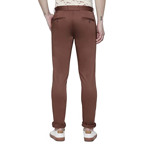 Image of blackberrys Solid Cotton Super Slim Fit Mens Trousers (A21BB60A2IA21FM-P)
