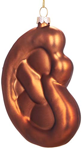 Grappige kerstbal: Pretzel - Glas - 13 cm - Afbeelding 4