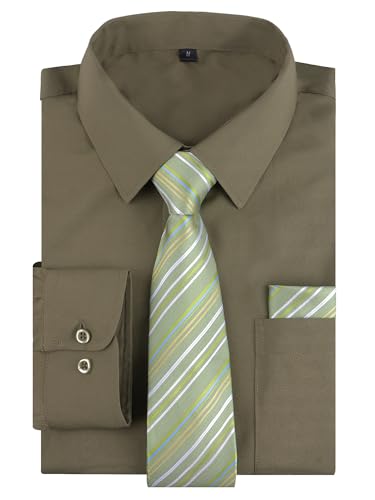 Image of Alizeal Mens 3 Pcs Long Sleeve Shirts Set