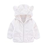 YWLINK Lindo Abrigo Con Capucha De Orejas De Oso De Manga Larga Para NiñOs Chaqueta Felpa Gruesa De AlgodóN De Bebé Chaqueta De Forro Polar