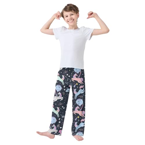 Boys' Pants Unicorn Hot Air Balloon Long Bottoms Jogger Pants Elastic Waist Trousers with Pockets S-XL2