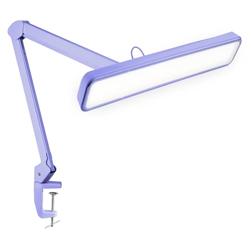Neatfi 2500LM LED Task Lamp w/Clamp, 22-Inch Wide Head, Non-CCT (Lavender)