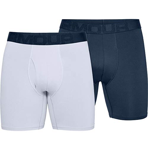 Under Armour Tech Mesh 6in Underwear - 2-Pack - Men's Academy/Mod Gray, S