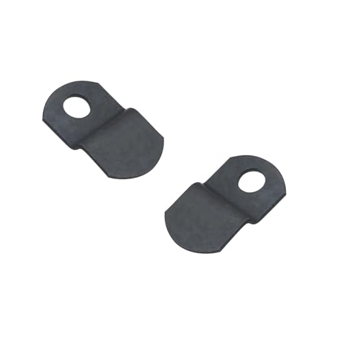 Image of 40pcs 1 /8 inch Depth Flat Offset Canvas Clips Black Metal Photo Frame Clips with Screws Z Shape Mirror Clamps Heavy Duty Offset Mirror Clips for Picture Framing