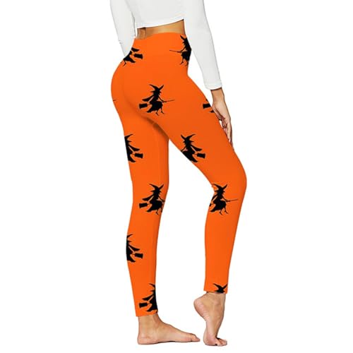 Mallas deportivas para mujer, push up, cintura alta, cómodas, transpirables, para correr, fitness, deporte, jogging, pantalones de algodón, pantalones de entrenamiento para mujer, naranja, L