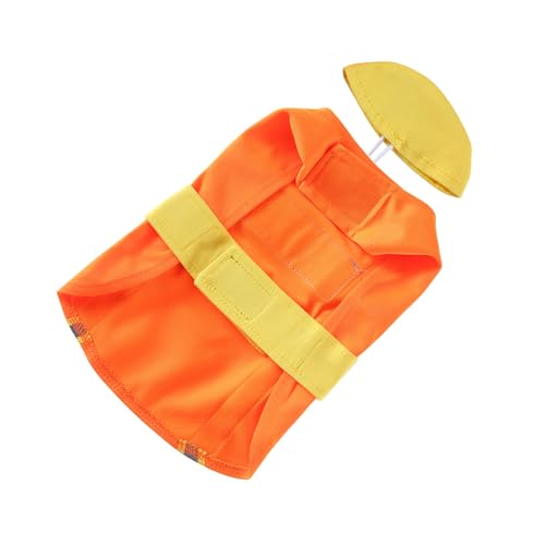 Disfraz para Perro XL Color Naranja Apariencia Ingeniero miniatura 1