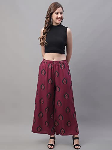 Image of Pistaa's Women's Regular Fit High Rise Palazzo