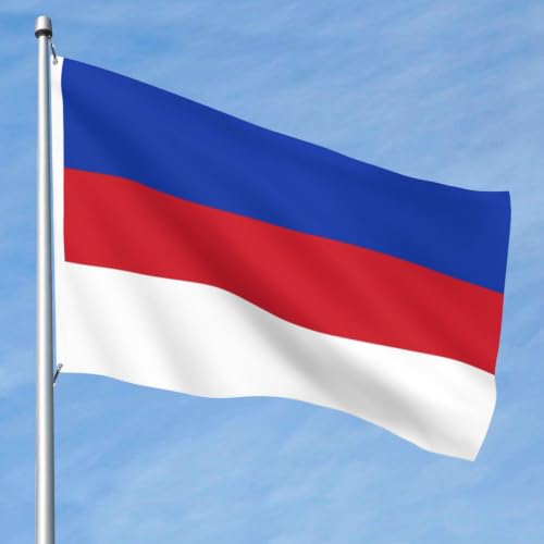 Drapeau des Sorbs double face en tissu polyester avec œillets pour mât extérieur