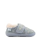 Our Clarks Holmly Ice is from the Clarks x Frozen 2 collection. This adorable slipper features a snowflake print on the cosy textile upper. The velcro strap ensures a secure and adjustable fit while the rubber sole adds extra grip. Available in whole and half sizes and different widths.