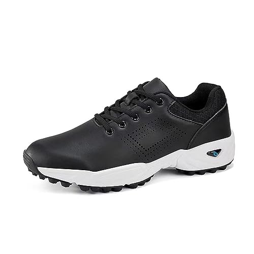 Ybberik Men's Antiskid Breathable Spikeless Golf Shoes Black