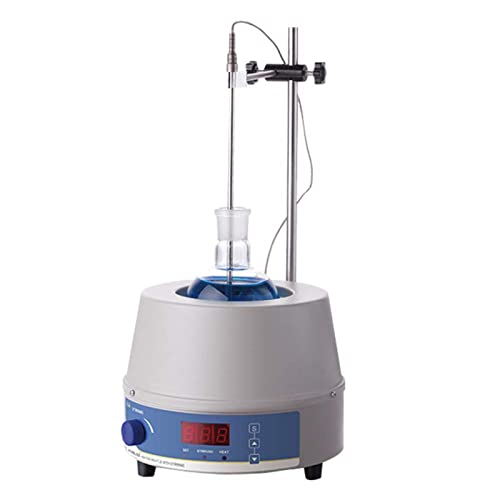 Manto de calefacción digital con termostato – Calentador de laboratorio de 500 ml y agitador magnético para calefacción y mezcla de líquidos de precisión en aplicaciones científicas