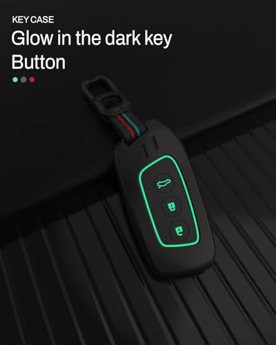 Image of BKN Premium Metal Silicon Key Cover Compatible for MG HECTOR, COMET EV, HECTOR PLUS, ASTOR, GLOSTER AND ZS EV 3 BUTTON | Full Protections Special Feature Visible in Low-Light Conditions