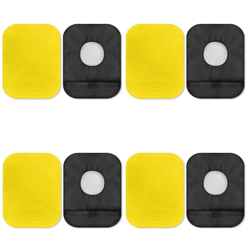 Uorisanigo 4 Pack Colostomy Bag Covers Washable Ostomy Bag Covers Yellow Women Men Senior Ostomy Pouch Covers Odor Reducing Ostomy Protective Bag Cover Stretchy Pouch Liner
