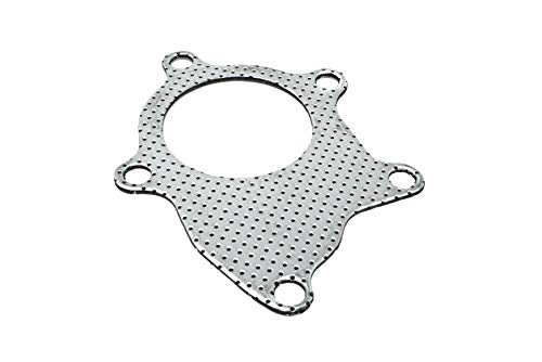 PitVisit PV Raceworks T3/T4 Turbo Discharge 5 Bolt Gasket Aluminum Graphite Compatible with Garrett Precision PTE Turbonetics Turbocharger