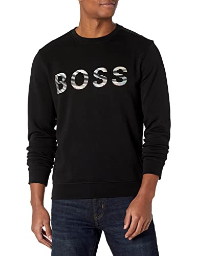 BOSS HUGO BOSS Men's Big Logo Pullover Crewneck Sweatshirt, Cement Black, XL BOSS HUGO BOSS Men's Big Logo Pullover Crewneck Sweatshirt, Cement Black, XL
