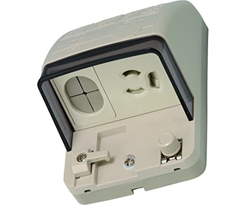 神保電器 防雨形配線器具 防雨形入線機能付抜止接地コンセント 2極接地極付 露出・埋込兼用 15A 125V ラクダ JW-B-9GCE