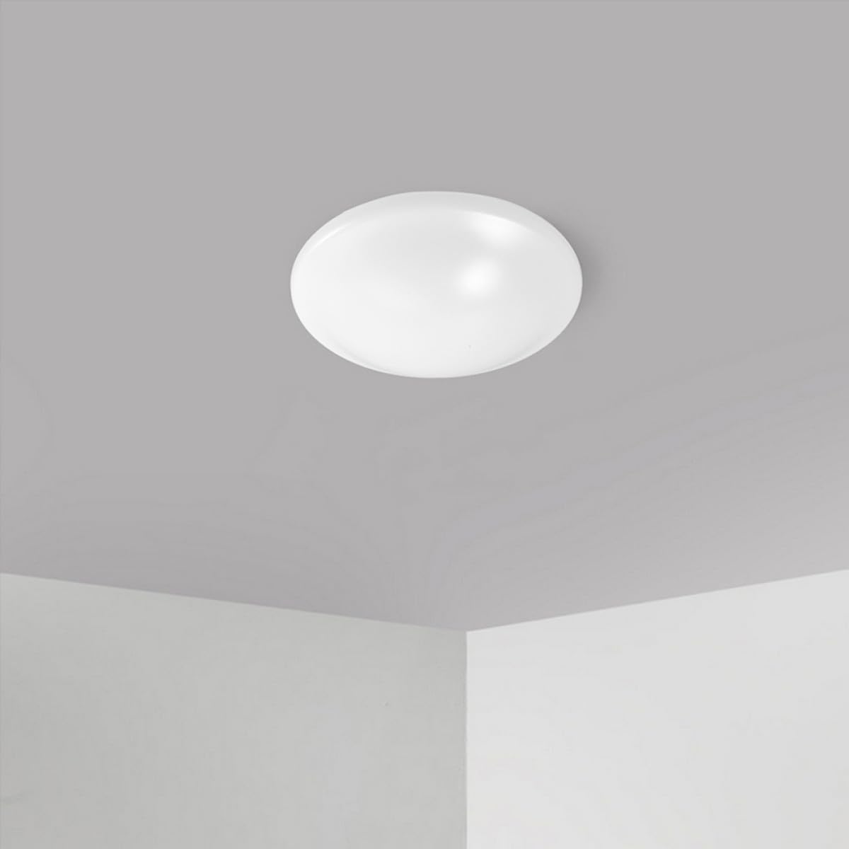 2 Pcs Round Clip on Ceiling Light Covers Flush Mount Dome Lampshade Plastic Replacement Light Bulb Covers for Bedroom Balcony Kitchen Bathroom
