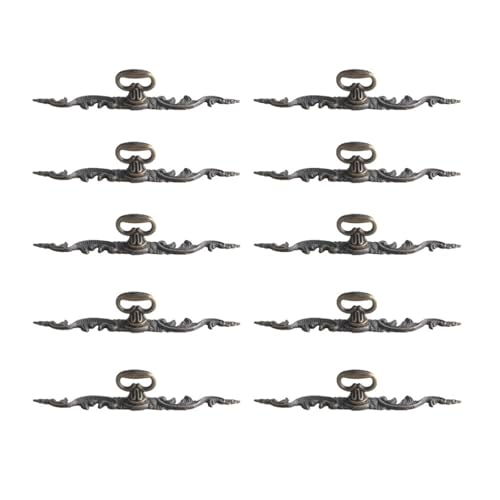 ZAANHA 10pcs Thin Wardrobe Handle, 5.8 Inch Dresser Drawer Knobs Cabinet Handles Vintage Cabinet Pulls Nightstand Handles Zinc Alloy