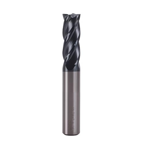Image of 4 Flute Square Carbide End Mill,AlTiN Coating for Hardened Steel, Cast Iron and Stainless Steel-3 /8 inch Cutting Diameter, 1 inch Flute Length, 2-1 /2 inch Overall Length
