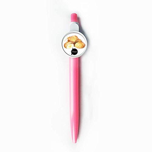 Stylo à bille rétractable bleu motif pomme de terre légume