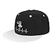 Haebfsl Disc Golf Heartbeat Flat Bill Hats Snapback Hat Brim Baseball Cap for Men Adjustable,White