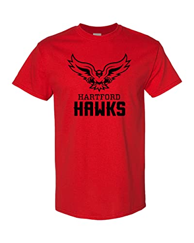 CreateMyTee | University of Hartford Hawks T-Shirt (Red, Medium)