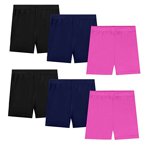 Hansber Mädchen Shorts 3er Set - Hohe Taille Sport Leggings Größe 92-164
