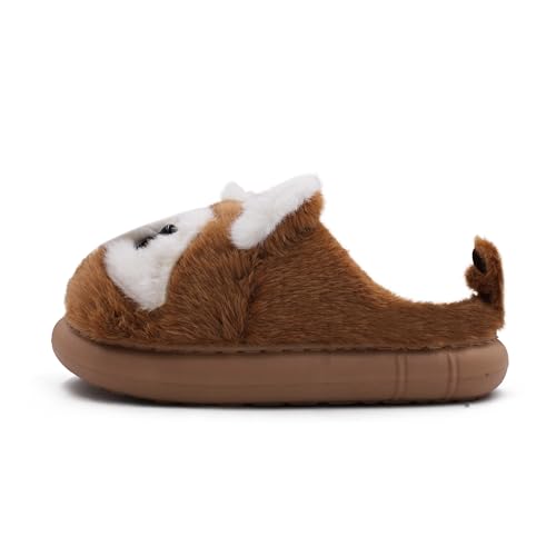 Image of VRITRAZ Women's Comfort Slip On Closed Toe Warm Winter House Clog Indoor Slipper with Cute Print and Degins