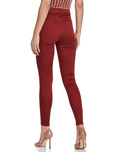 Image of Marks & Spencer Womens Solid High Rise Skinny Fit Trouser