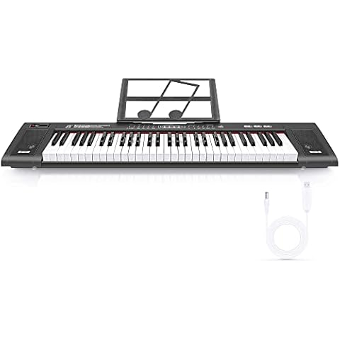 Teclado Electrónico Innedu 61 Teclas con Iluminación LED Cover