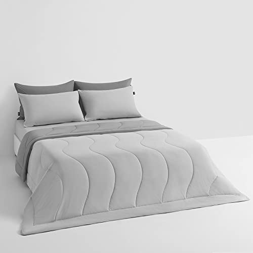 Rest Evercool™ Comforter Lightweight Cooling Down Alternative Blanket, For Night Sweats&Menopause Hot Flash Relief & Hot Sleepers,Soft,Quick Dry,Nontoxic,Machine Washable(Grey,King,106"X90") #TOP2