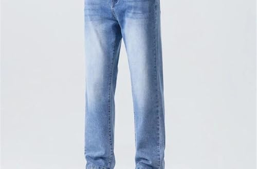 Men's Lyocell Business Jeans, Thin, Casual Straight-Leg, Fashionable, Loose, Comfortable Trousers2