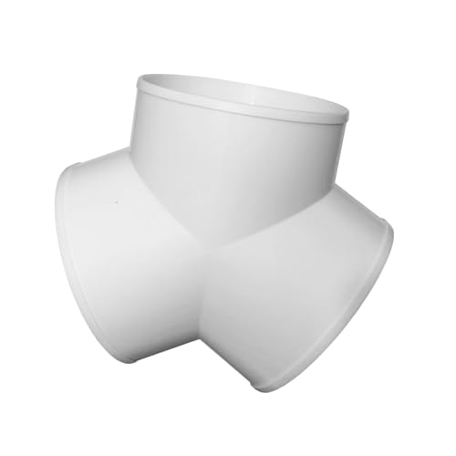 JSIXASO Y Lüftungsrohr Verbinder 100mm Y-Stück Lüftungsrohr Verbindungsstücke Y-Form Rohrverschraubung Adapter Rohrverbinder aus Kunststoff (Y 100mm)