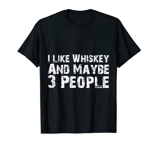 Funny Christmas tee I Like Whiskey And Maybe 3 People Funny T-Shirt