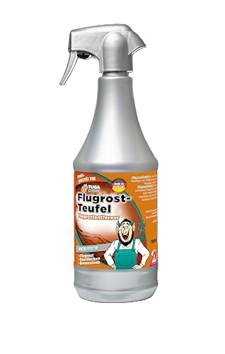 TUGA Chemie Flugrost-Teufel – Hochwirksamer Flugrostentferner für Lack, Chrom & Felgen – Säurefrei, pH-neutral, mit Wirkindikator – 1 L Sprühflasche - Made in Germany TUGA Chemie Flugrost-Teufel – Hochwirksamer Flugrostentferner für Lack, Chrom & Felgen – Säurefrei, pH-neutral, mit Wirkindikator – 1 L Sprühflasche - Made in Germany