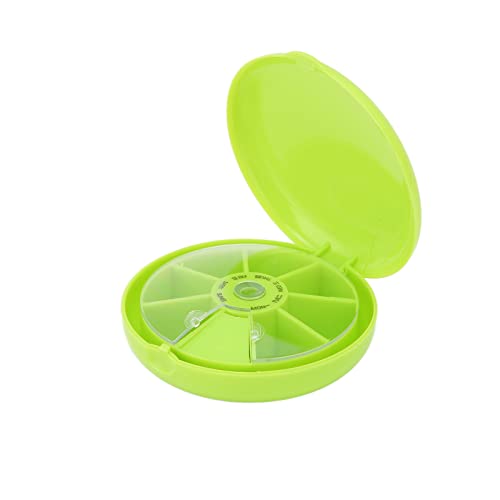Contenitore per Pillole Tablettenbox Scatola da 7 Giorni per Anziani, Organizer Rotondo per Farmaci, Organizer per Pillole (GREEN) Contenitore per Pillole Tablettenbox Scatola da 7 Giorni per Anziani, Organizer Rotondo per Farmaci, Organizer per Pillole (GREEN)