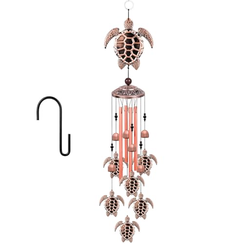 Turtle Wind Chime, Outdoor Sea Metal Tube Sea Turtle Windchimes Wind Chimes Decoration