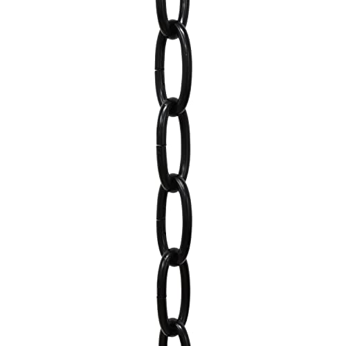 Image of RCH Hardware CH-ST63-U57-BLK Steel Chandelier Chain 3 Gauge, Black (1 Foot)